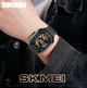 Мужские механические наручные часы Skmei 9184 скелетон (Черные) - изображение 7
