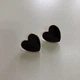 Сережки-сердечка "Night Heart" Honey Fashion Accessories чорний (12089) - изображение 5