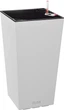 Вазон Plastkon Elise матовый 20 x 20 x 36 см с оросительной системой Белый (8595096980975) - изображение 1