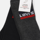 Zestaw męskich skarpet wysokich bawełnianych 2 pary Levi's Regular Cut Logo 2P 9020120012080 43-46 Czarny/Szary (8718824835211) - obraz 3