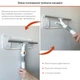 Швабра 2 в 1 для мытья окон RZTK Clean Glass + 1 дополнительная насадка - изображение 7