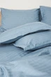 Комплект постельного белья Moon&Star Полуторный Евро 160х220 см Ultramarine Satin Stripe (MS-820002964) - изображение 5