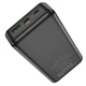 Повербанк Hoco J102A + кабель micro USB (20000 mAh, 20 Вт, PD, QC 3.0, USB Type-C, USB Type-A, micro USB, із швидкою зарядкою) - чорний - зображення 2