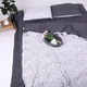 Простынь на резинке Бязь White leaves Серый 200*220 высота 25 см - изображение 4
