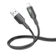 Кабель Hoco U120 с индикатором USB to Lightning 1.2m black - изображение 1