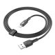 Кабель Hoco U120 с индикатором USB to Lightning 1.2m black - изображение 4
