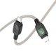 Кабель hoco. U124 Stone Type-C to Lightning PD 27W (1.2м) Fast Charging із кристалічного силікону з функцією Smart Power Off Black - зображення 4