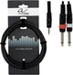 Инсертный кабель GEWA Basic Line Stereo Jack 3.5 мм/2x Mono Jack 6.3 мм 1.5 м (G-190120) - изображение 2