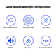 Потолочный Bluetooth динамик Без бренда SURPASS 10 Вт 6 дюймов Белый (1013-874-00) - изображение 5