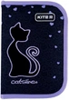 Пенал-книжка Kite Catsline 20x14x3.9 см Чорний (K24-621-3) - зображення 1