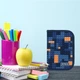 Пенал-книжка Kite Blocks 20x14x3.9 см Синій (K24-622-8) - зображення 7
