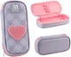 Пенал Kite Fluffy Heart 21x8.5x4.5 см Сірий (K24-662-13) - зображення 2