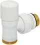 Кран отсекающий угловой Carlo Poletti Srl БЕЛЫЙ корпус+штуцер Ø1/2" х 24-19 FIRST (V140211EF) - изображение 1