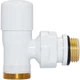 Кран отсекающий угловой Carlo Poletti Srl БЕЛЫЙ корпус+штуцер Ø1/2" х 24-19 FIRST (V140211EF) - изображение 2