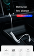 Кабель быстрой зарядки пружина для авто Type-C (USB-C) на Type-C на 1 м Черный - изображение 4