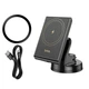 Тримач HOCO Precious magnetic wireless fast charging car holder HW20 (center console) чорний - зображення 6