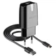 Сетевое зарядное устройство (адаптер) 2в1 WALKER WH-21 1USB / 2A + Type-C black - изображение 1