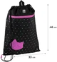 Сумка для взуття Kite Catsline 46x33 см Чорна (K24-601M-13) - зображення 4
