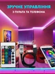 Умная светодиодная лента с приложением TV LED Strip CB 5050 SMD Bluetooth RGB 5м USB 5 вольт с пультом и многоцветная GS-7770 - изображение 6