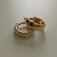 Широкі сережки-кільця "Chunky Hoops" Honey Fashion Accessories золотистий (12095) - изображение 5