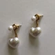 Перламутрові сережки-сердечка "Pearl Drops" Honey Fashion Accessories білий (12096) - изображение 3