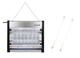 Безвредный уничтожитель насекомых Eleon ELEON-PK-07-16W - 100 м2 16Вт (2x8 Вт) с цепочкой Польша + 2 запасные лампы 8 Вт - изображение 1