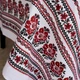 Скатерть для обеденного или кухонного стола, ткань-рогожка, рисунок орнамент крестиком на белом фоне (150см*110см). - изображение 3