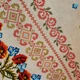 Скатерть для обеденного или кухонного стола, ткань-рогожка, рисунок маленькие маки с крестиком на сером фоне (220см*150см). - изображение 12