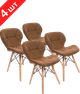 Комплект стульев GT Racer X-D27 Fabric Brown (4 шт) - изображение 1