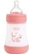 Бутылочка для кормления пластиковая Chicco Perfect 5 Love с силиконовой соской 0м+ 150 мл Розовая (20211.11.40) - изображение 1