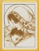Набір для вишивання за нанесеною на канву схемою "Mother and son". AIDA 14CT printed , 35*46 см - зображення 1