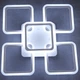 Люстра світлодіодна-LED квадратна DIMMER Sneha (9995475342/4+1 WHITE) - зображення 4