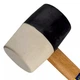 Киянка резиновая 450 г, черно-белая, деревянная ручка Сталь 106191 (44077) - изображение 2