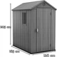 Садовий будиночок Keter Darwin 4x6 126х185 см сірий 249350 - зображення 7