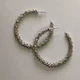 Фактурні сережки-кільця "Stardust" Honey Fashion Accessories сріблястий (120102) - зображення 5