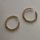 Фактурні сережки-кільця "Stardust" Honey Fashion Accessories золотистий (120102) - изображение 3