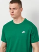 Футболка хлопковая длинная мужская Nike M Nsw Club Tee AR4997-365 S Зелёная (196975334346) - изображение 4