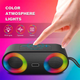 Портативная колонка BKK K215 2x5W с RGB подсветкой Black - изображение 5