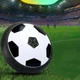 Интерактивный летающий футбольный мяч для дома Детский аэромяч Hoverball с LED подсветкой и музыкой Аэрофутбол Черно-белый - изображение 2