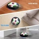Интерактивный летающий футбольный мяч для дома Детский аэромяч Hoverball с LED подсветкой и музыкой Аэрофутбол Черно-белый - изображение 4