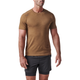 Футболка тактична потовідвідна 5.11 Tactical PT-R Charge Short Sleeve Top 2.0 Battle Brown Heather S (82128-285) - зображення 1