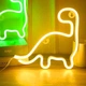 Настінний світильник Динозавр Dino на батарейках і USB Неоновий світлодіодний нічник для інтер'єру Decoration Lamp Теплий білий - зображення 2