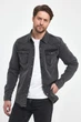 Рубашка джинсовая однотонная Trend Collection 291 черно-серый (KOYU) S - изображение 7