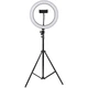 Кільцева LED лампа світлодіодна Flat Ring 10" + tripod 2.1m Чорний - зображення 1