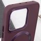 TPU чохол Bonbon Metal Style with MagSafe для Xiaomi 14 Pro Бордовий / Plum - изображение 5