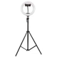 Кільцева LED світлодіодна лампа Arc Ring 10" + tripod 2.1m Чорний - зображення 1