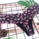 Мереживні трусики-стрінги B Intimates чорні з квітковим принтом M - зображення 2