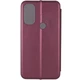 Шкіряний чохол-книжка Classy для Motorola Moto E40 Бордовий - изображение 4