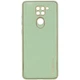 Шкіряний чохол Xshield для Xiaomi Redmi Note 9 / Redmi 10X Зелений / Pistachio - зображення 1