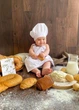 Фартук детский + Колпак Latte Baby 1-3 лет Vsetex Белый - изображение 2